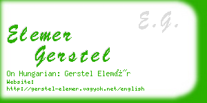 elemer gerstel business card